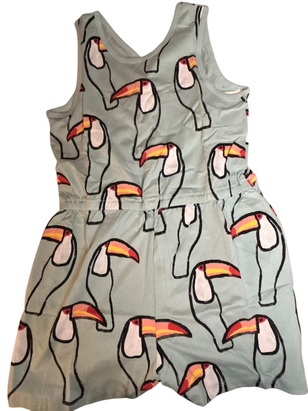 NEW Tea collection reversible romper toucan in mint romper size 16